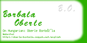 borbala oberle business card